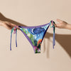 avant - Bas de Bikini String Doublé Lavande Recyclé UPF50+ Meduse - Couleurs Lagon