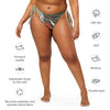 carcateristiques - Bas de Bikini String Doublé Or Recyclé UPF50+ Sable Coquillage - Couleurs Lagon