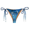 avant à plat doublure café - Bas de Bikini String Doublé Café Recyclé UPF50+ Bleu Meduse - Couleurs Lagon