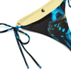 gros plan avant a plat - Bas de Bikini String Doublé Banane Recyclé UPF50+ Bénitier Bleu - Couleurs Lagon