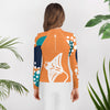 dos floral - Lycra Manche Longue UPF50 Ado 8-20 Orange - Couleurs Lagon