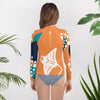 dos bikini floral - Lycra Manche Longue UPF50 Ado 8-20 Orange - Couleurs Lagon