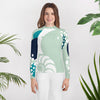 avant fille decors - Lycra Manche Longue UPF50 Ado 8-20 Vert Lagon - Couleurs Lagon