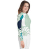 avant droit fille - Lycra Manche Longue UPF50 Ado 8-20 Vert Lagon - Couleurs Lagon