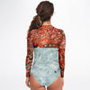 dos - Combi surf manches longues MITI caraco Gorgones II Couleurs Lagon