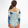 dos - Combi surf manches longues MITI caraco Marine Couleurs Lagon