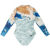 dos a plat - Combi surf manches longues MITI caraco Marine Couleurs Lagon