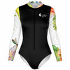 av 3d - Combi surf manches longues MITI caraco Hibiscus Couleurs Lagon