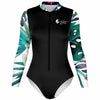 avant 3d - Combi surf manches longues MITI caraco Orchidees Couleurs Lagon