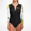 zip av - Combi surf manches longues MITI caraco Hibiscus Couleurs Lagon