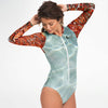pose - Combi surf manches longues MITI caraco Gorgones II Couleurs Lagon