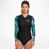 av - Combi surf manches longues MITI caraco Orchidees Turquoise II Couleurs Lagon