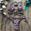 leopard rose - Sexy Bikini Triangle Push-Up Tangua Floral BRASIL - Couleurs Lagon