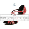 Chaussure Danse Latine Rouge et Noir 7.5-9 - Couleurs Lagon