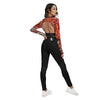 Ensemble sport femme top et legging dos nu noir gorgone rouge - dos