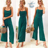 Combinaison décontractée col carré pantalon ample - Couleurs Lagon