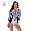 Bikini Push-Up Rashguard Manche Longue DOLPHIN PLAY - Couleurs Lagon