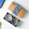 Bols en Porcelaine Céramique Japonaise Floral Bleu Outremer - Couleurs Lagon - 2pcs fine boite