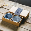 Bols en Porcelaine Céramique Japonaise Floral Bleu Outremer - Couleurs Lagon - 2pcs fine