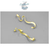 Boucles d'oreilles en Argent S925 Algue Marine Concises et Lisses - Couleurs Lagon