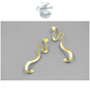 Boucles d'oreilles en Argent S925 Algue Marine Concises et Lisses - Couleurs Lagon