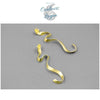Boucles d'oreilles en Argent S925 Algue Marine Concises et Lisses - Couleurs Lagon