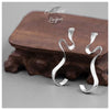 Boucles d'oreilles en Argent S925 Algue Marine Concises et Lisses - Couleurs Lagon