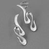Boucles d'oreilles en Argent S925 Algue Marine Double Vagues - Couleurs Lagon