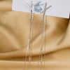 Boucles d'oreilles longues s925 zircon - Couleurs Lagon