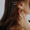 Boucles d'oreilles longues s925 zircon - Couleurs Lagon