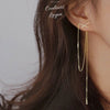 Boucles d'oreilles longues s925 zircon - Couleurs Lagon