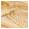 Boucles d'oreilles longues s925 zircon - Couleurs Lagon