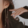 Boucles d'oreilles longues s925 zircon - Couleurs Lagon