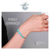 publicité poignet - Bracelet de Charme Argent s925 et Larimar - Couleurs Lagon