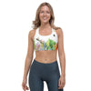 Brassière de Sport Couleurs Lagon FLORAL LIBELLULE HIBISCUS - Couleurs Lagon