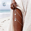 Chaine de Cuisse Argent Or Ancien Boho - Couleurs Lagon