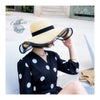 Chapeau de paille en Organza tissé à la mode pour femme - Couleurs Lagon