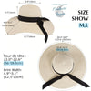 Chapeau de Plage Paille Ajustable - Couleurs Lagon