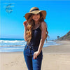 Chapeau de Plage Paille Ajustable - Couleurs Lagon