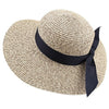 Chapeau de Plage Paille Ajustable - Couleurs Lagon