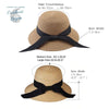 Chapeau de Plage Paille Ajustable PANAMA Rond Court - Couleurs Lagon