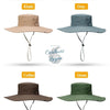 Chapeau de Soleil Anti UV Unisexe à Bord Large Pliable PANAMA UNI - Couleurs Lagon