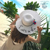 Chapeau Paille Plage Dame I want to see the sea - Couleurs Lagon