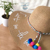 Chapeau Paille Plage Dame I want to see the sea - Couleurs Lagon