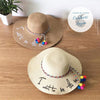 Chapeau Paille Plage Dame I want to see the sea - Couleurs Lagon