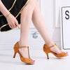 Chaussures de danse latine à boucle pour femmes - Couleurs Lagon