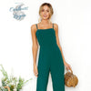 Combinaison décontractée col carré pantalon ample - Couleurs Lagon