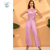 Combinaison élégante et classe à bandage croisé multi choix dos nu VALENCIA - Couleurs Lagon