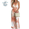 Combinaison jambe large et taille haute Floral - Couleurs Lagon