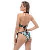 Vue arrière d'une femme portant l'ensemble de bikini Tangua à motif floral